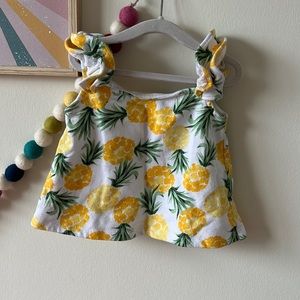 JANIE AND JACK pineapple ruffle strap top